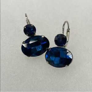 Elegant Blue Gemstone Earrings